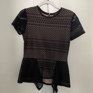 BCBG lace peplum top
